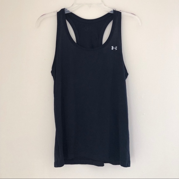 Under Armour Tops - 🍩Under Armour Sheer Black Racerback Tank Top Sz M
